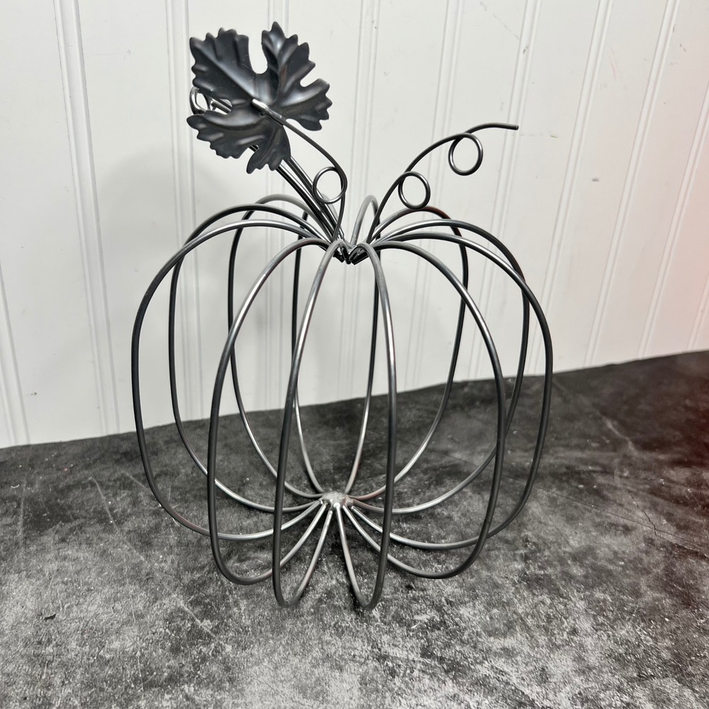 Decorative Metal Wire Pumpkin | Cottage Fall Harvest Thanksgiving Autumn